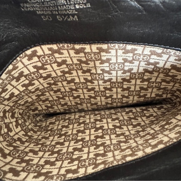 Tory Burch Corey Mid Calf Flat Boot, Black, Size 5.5 - Picture 10 of 10